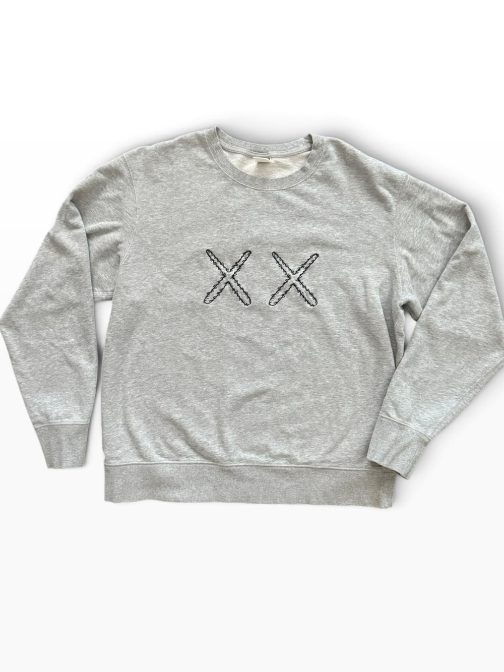 Uniqlo x KAWS Sesame Street Collab Gray XX Crewneck Sweatshirt Unisex